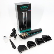 Професійна машинка для стрижки волосся триммер VGR V-291 з насадками, електробритва. Колір: синій. Зображення №5