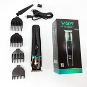 Професійна машинка для стрижки волосся триммер VGR V-291 з насадками, електробритва. Колір: синій. Зображення №13