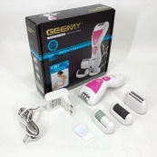 Епілятор Gemei GM-7006 4в1 - Професійний бездротовий епілятор бритва з насадками триммер + пемза. Зображення №4