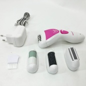 Епілятор Gemei GM-7006 4в1 - Професійний бездротовий епілятор бритва з насадками триммер + пемза. Зображення №10