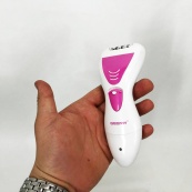 Епілятор Gemei GM-7006 4в1 - Професійний бездротовий епілятор бритва з насадками триммер + пемза. Зображення №12