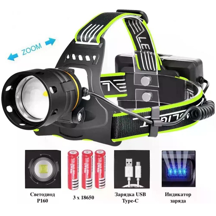 Універсальний налобний над яскравий ліхтар BL-A14-3 P160 Універсальний налобний над яскравий ліхтар BL-A14-3 P160