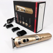 Беспроводная машинка для стрижки волос GEMEI GM-6112 аккумуляторная. Цвет: золотой. Изображение №2