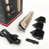 Беспроводная машинка для стрижки волос GEMEI GM-6112 аккумуляторная. Цвет: золотой. Изображение №5