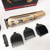 Беспроводная машинка для стрижки волос GEMEI GM-6112 аккумуляторная. Цвет: золотой. Изображение №7