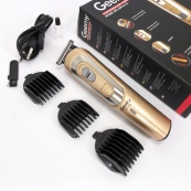 Беспроводная машинка для стрижки волос GEMEI GM-6112 аккумуляторная. Цвет: золотой. Изображение №8