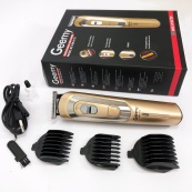 Беспроводная машинка для стрижки волос GEMEI GM-6112 аккумуляторная. Цвет: золотой. Изображение №11