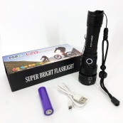 Фонарь ручной аккумуляторный PLD-11-4XPE(RGB), Карманный фонарь с usb зарядкой, Тактический фонарь police. Изображение №2 Фонарь ручной аккумуляторный PLD-11-4XPE(RGB), Карманный фонарь с usb зарядкой, Тактический фонарь police. Изображение №2