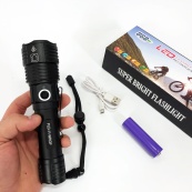 Фонарь ручной аккумуляторный PLD-11-4XPE(RGB), Карманный фонарь с usb зарядкой, Тактический фонарь police. Изображение №11 Фонарь ручной аккумуляторный PLD-11-4XPE(RGB), Карманный фонарь с usb зарядкой, Тактический фонарь police. Изображение №11