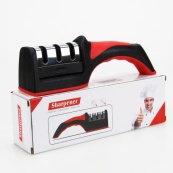 Профессиональная Ручная Точилка для ножей 3 уровня заточки Fast Sharpener RS-168. Изображение №6