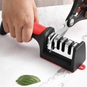 Профессиональная Ручная Точилка для ножей 3 уровня заточки Fast Sharpener RS-168. Изображение №18