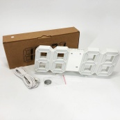 Годинник настільний LY-1089 з білим підсвічуванням LED білий, Годинник електронний світиться, Електронний годинник VST. Зображення №11