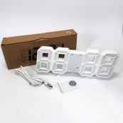 Годинник настільний LY-1089 з білим підсвічуванням LED білий, Годинник електронний світиться, Електронний годинник VST. Зображення №13