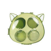 Набір спонжів для макіяжу 4 штуки Puffy, зелений. Зображення №3