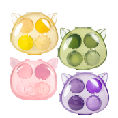 Набір спонжів для макіяжу 4 штуки Puffy, фіолетовий. Зображення №5