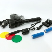 Ліхтар тактичний Police Q2800-T6 18650 х 2, заряджається від мережі 220В та авто ЗУ 12В, виносна кнопка. Зображення №11