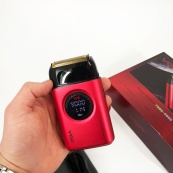 Електробритва VGR V-378 RED шейвер, подвійне лезо, регулювання потужності 7000-9000 RPM. Колір: червоний. Зображення №10