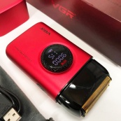 Електробритва VGR V-378 RED шейвер, подвійне лезо, регулювання потужності 7000-9000 RPM. Колір: червоний. Зображення №11