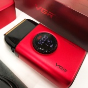 Електробритва VGR V-378 RED шейвер, подвійне лезо, регулювання потужності 7000-9000 RPM. Колір: червоний. Зображення №12