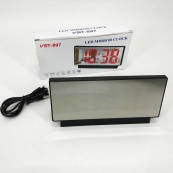 Електронні настільні LED годинники від USB VST-897-4 з будильником та термометром. Зображення №6