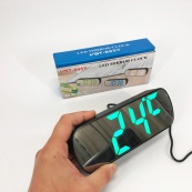 Годинник настільний VST-895Y-4 USB з зеленим циферблатом, Настільний електронний годинник з великими цифрами. Зображення №4 Годинник настільний VST-895Y-4 USB з зеленим циферблатом, Настільний електронний годинник з великими цифрами. Зображення №4