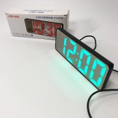 Електронний настільний LED годинник від USB VST-898-4 з будильником і термометром оригінальний настільний годинник. Зображення №8