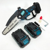 Аккумуляторная цепная мини пила 15 см в кейсе Krafftec (36V 4 Ач) + 2 аккумулятор и индикатором заряда. Изображение №2