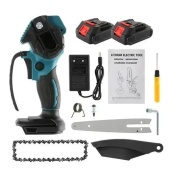 Аккумуляторная цепная мини пила 15 см в кейсе Krafftec (36V 4 Ач) + 2 аккумулятор и индикатором заряда. Изображение №3