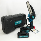 Аккумуляторная цепная мини пила 15 см в кейсе Krafftec (36V 4 Ач) + 2 аккумулятор и индикатором заряда. Изображение №15