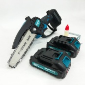 Аккумуляторная цепная мини пила 15 см в кейсе Krafftec (36V 4 Ач) + 2 аккумулятор и индикатором заряда. Изображение №18