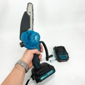 Аккумуляторная цепная мини пила 15 см в кейсе Krafftec (36V 4 Ач) + 2 аккумулятор и индикатором заряда. Изображение №20