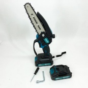 Аккумуляторная цепная мини пила 15 см в кейсе Krafftec (36V 4 Ач) + 2 аккумулятор и индикатором заряда. Изображение №21