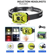 Фонарь налобный 2323-P50+SMD+COB (white/red). Изображение №3