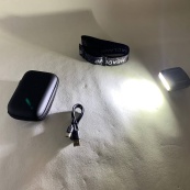 Фонарь налобный Police W6129-XPE+COB+8RGB. Изображение №2