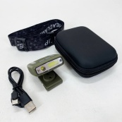 Фонарь налобный Police W6129-XPE+COB+8RGB. Изображение №3