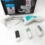 Епілятор Gemei GM-7006 4в1 - Професійний бездротовий епілятор бритва з насадками триммер + пемза. Зображення №8