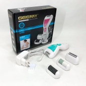 Епілятор Gemei GM-7006 4в1 - Професійний бездротовий епілятор бритва з насадками триммер + пемза. Зображення №9