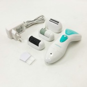 Епілятор Gemei GM-7006 4в1 - Професійний бездротовий епілятор бритва з насадками триммер + пемза. Зображення №14