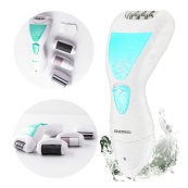 Епілятор Gemei GM-7006 4в1 - Професійний бездротовий епілятор бритва з насадками триммер + пемза. Зображення №17