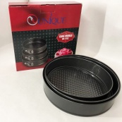 Набір форм для випікання роз'ємні 3 шт Unique UN-1702, металева форма для випікання набір. Зображення №7