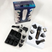 Триммер мужской Kemei KM-600 универсальный 11 в 1 для стрижки волос и бритья бороды и носа, беспроводной. Изображение №10