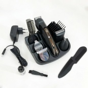 Триммер мужской Kemei KM-600 универсальный 11 в 1 для стрижки волос и бритья бороды и носа, беспроводной. Изображение №18