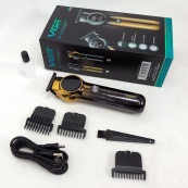 Триммер для бороды и усов VGR V-989 7000 об. Машинка для стрижки, окантовки керамика+сталь. Цвет: черный. Изображение №2