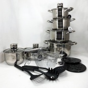 Набор посуды 18 предметов ASTRA A-2618, набор посуды для электрических плит, наборы кастрюль. Изображение №2