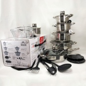 Набор посуды 18 предметов ASTRA A-2618, набор посуды для электрических плит, наборы кастрюль. Изображение №3