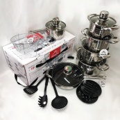 Набор посуды 18 предметов ASTRA A-2618, набор посуды для электрических плит, наборы кастрюль. Изображение №6