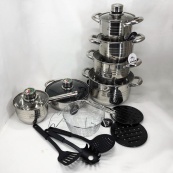 Набор посуды 18 предметов ASTRA A-2618, набор посуды для электрических плит, наборы кастрюль. Изображение №7