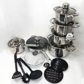 Набор посуды 18 предметов ASTRA A-2618, набор посуды для электрических плит, наборы кастрюль. Изображение №8