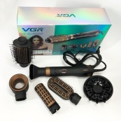 Фен стайлер для укладання та завивки волосся VGR V-491 6 в 1, Professional, 1000 Вт, Фен з насадками. Зображення №2