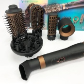 Фен стайлер для укладання та завивки волосся VGR V-491 6 в 1, Professional, 1000 Вт, Фен з насадками. Зображення №7